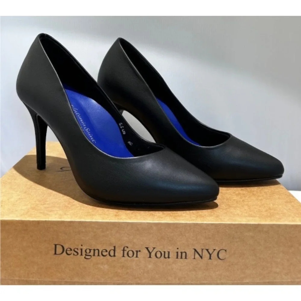 Antonia Saint NY Victoria Pump Heel 3.0 Black, Size 8